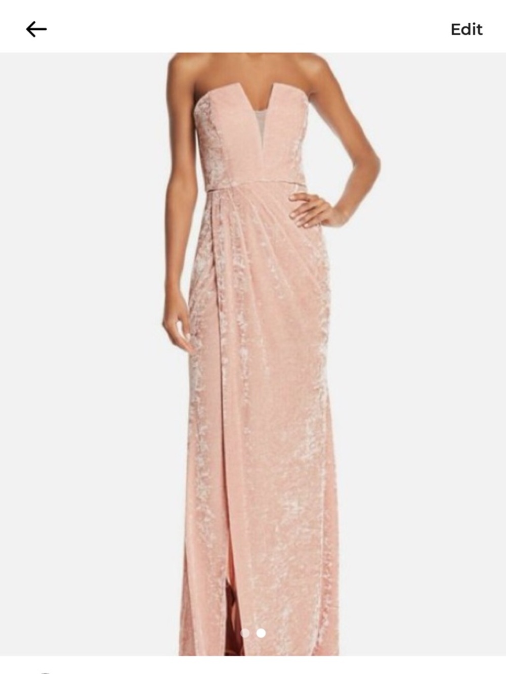 Avery Blush Pink Velvet Maxi Skirt with Front Slit